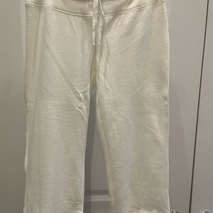 White Cropped Sweatpants